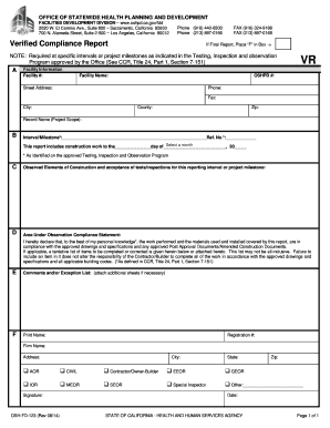 California Verified Compliance Report