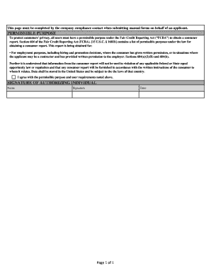 Background Screening Application Form