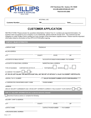 Phillips Feed Customer Application