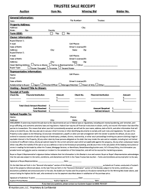 Trustee Sale Receipt