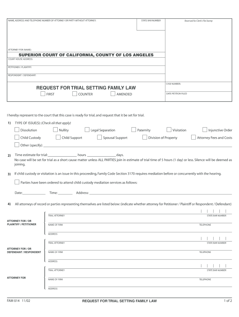 CA FAM 014 2002 Complete Legal Document Online US Legal Forms
