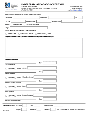 Undergraduate Academic Petition Form
