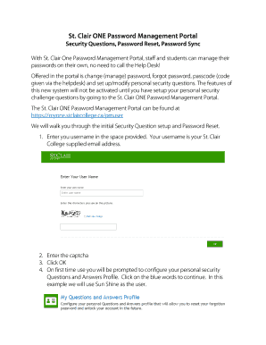 St. Clair College Password Management Portal