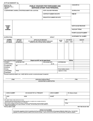 Standard Form 1034 Voucher