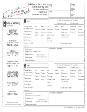 Neato Burrito Order Form