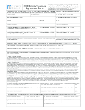 Georgia Thespians Event Attendee Consent Form