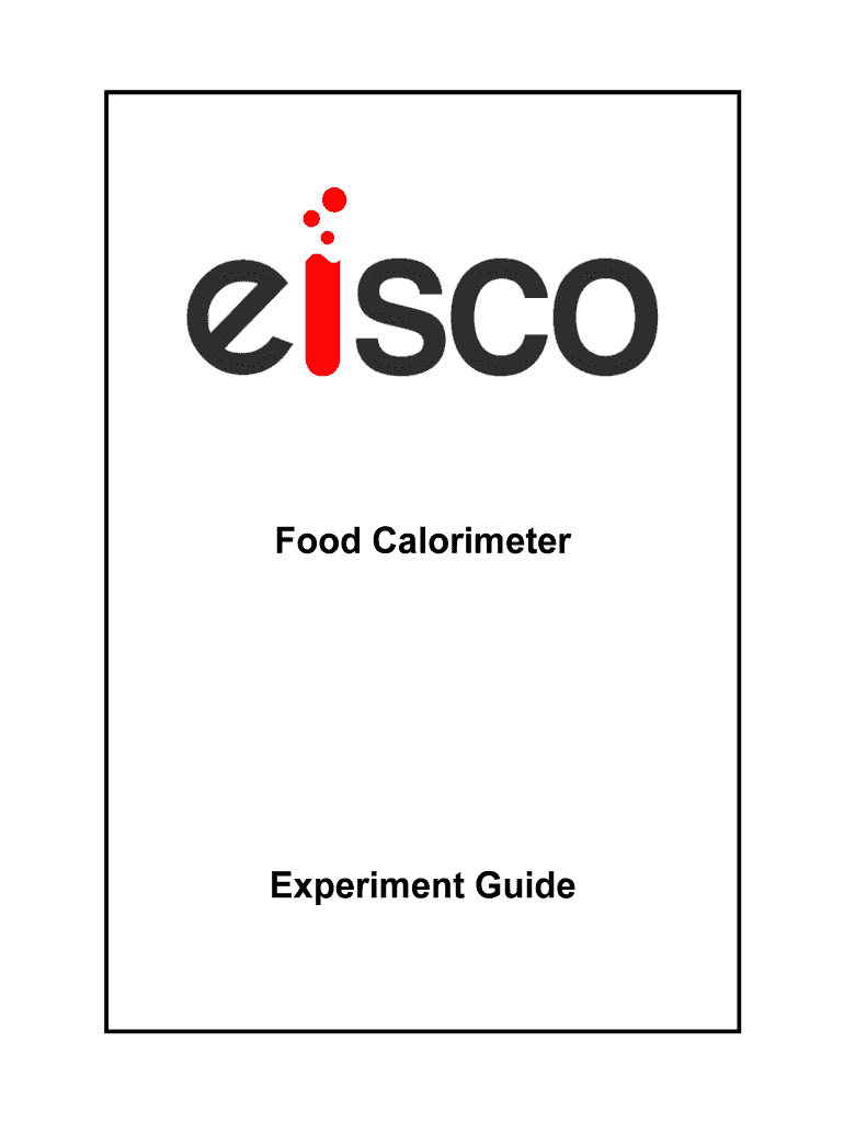 Fillable Online Food Calorimeter Fax Email Print pdfFiller