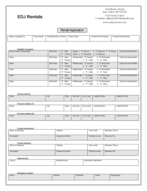 Rental Application Form