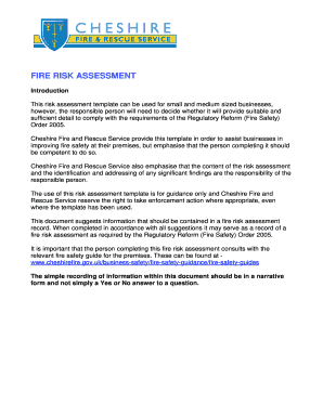 Fire Risk Assessment Template