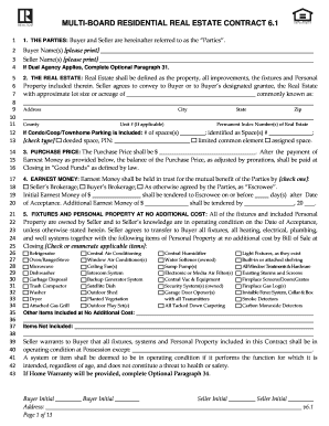 Multi-Board Residential Real Estate Contract