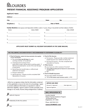 Patient Financial Assistance Program Application