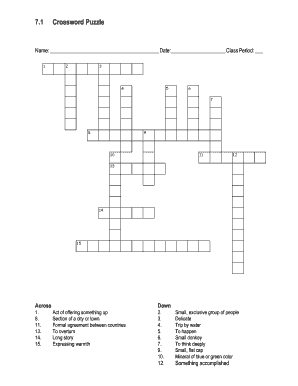 Crossword Puzzle