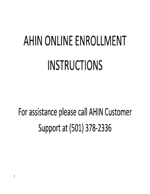 AHIN Online Enrollment Form