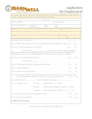 Employment Application Form