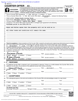 Arizona Counter Offer Form