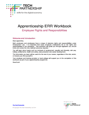 Apprenticeship Employee Rights and Responsibilities Workbook