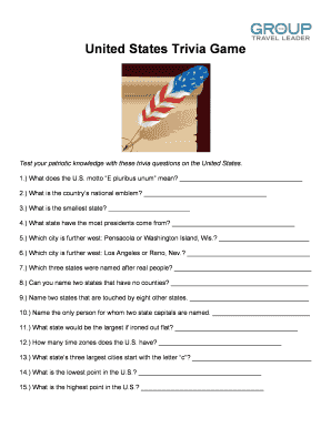 United States Trivia Game