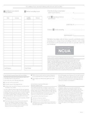 Bank Account Reconciliation Form