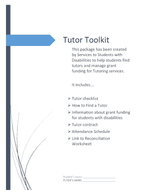 Tutor Toolkit for Students with Disabilities