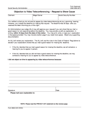 Objection to Video Teleconferencing Request