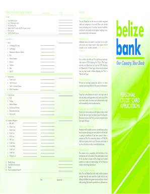 Personal Credit Card Application
