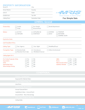 Real Estate Listing Form