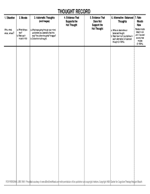 Thought Record Form