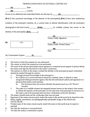 Notarial Certificate Completion Guide