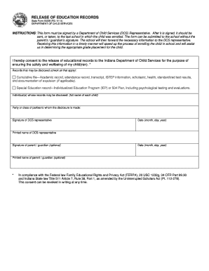 Release of Education Records Form
