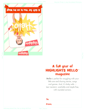 Gift Card for Hello Magazine Subscription
