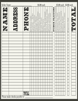 Gourmet Popcorn Order Form