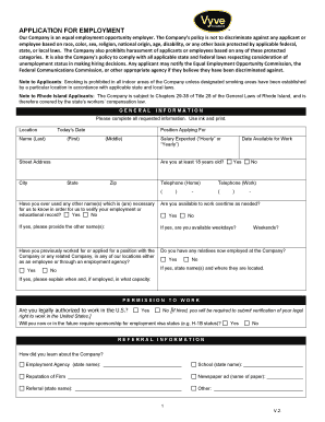Employment Application Form