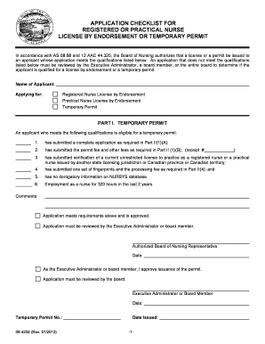 Alaska Nurse License Application Checklist