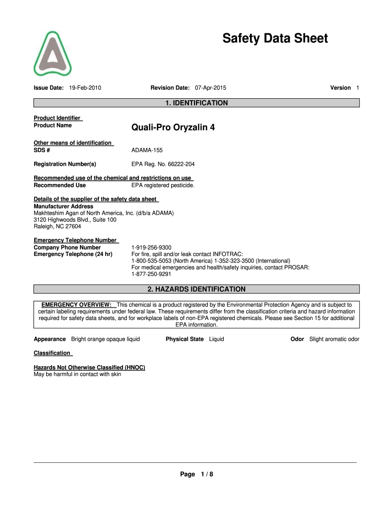 quali pro oryzalin Preview on Page 1