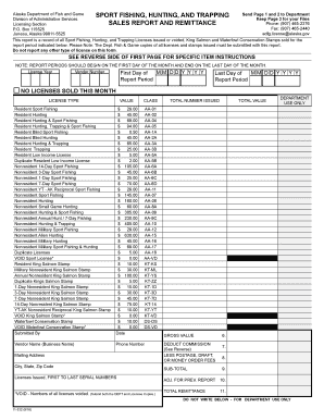Alaska Sport Fishing, Hunting, and Trapping Sales Report