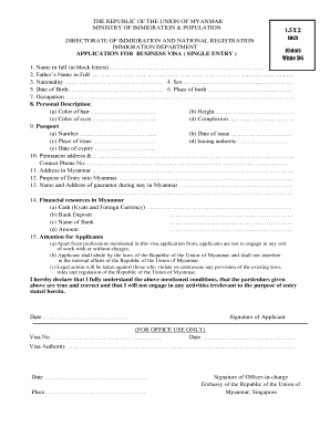 Myanmar Business Visa Application