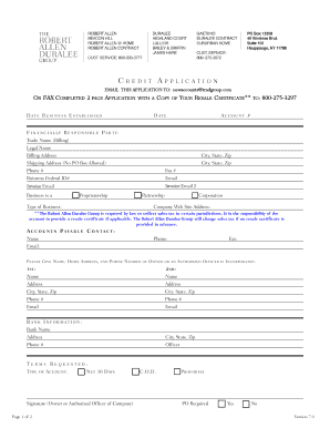 Credit Application Form