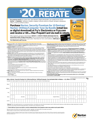 Norton Security Premium Mail-in Rebate Form