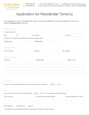 Application for Residential Tenancy