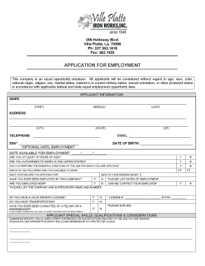 Employment Application Form