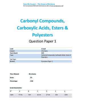 A Level Chemistry Exam Paper
