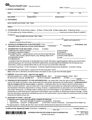 Authorization for Disclosure of Health Information