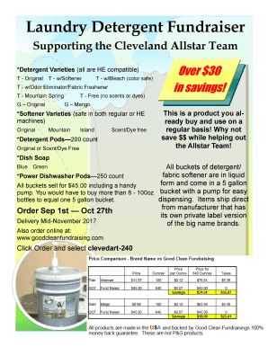 Laundry Detergent Fundraiser