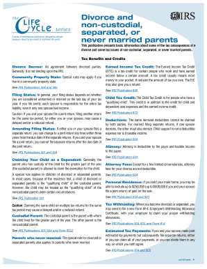 IRS Publication 504: Divorce and Separated Parents