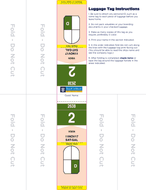 Luggage Tag Instructions