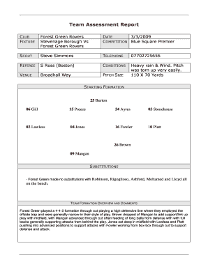 Fillable Online Team Assessment Report Fax Email Print Pdffiller Fillable Online Team Assessment Report Fax Email Print Pdffiller