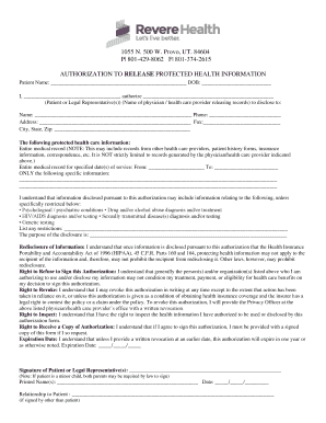 Authorization to Release Protected Health Information