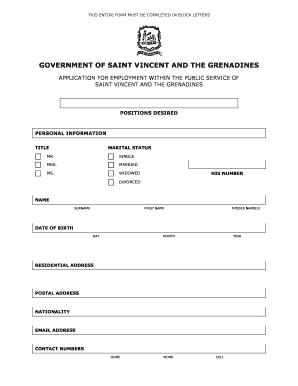 Application for Public Service Employment