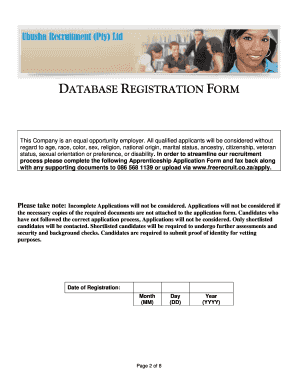 Apprenticeship Application Form