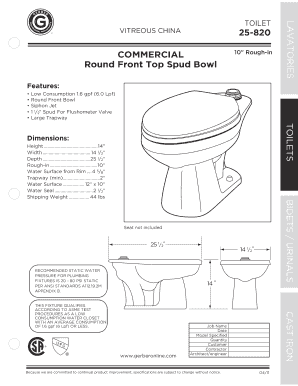 Round Front Top Spud Bowl